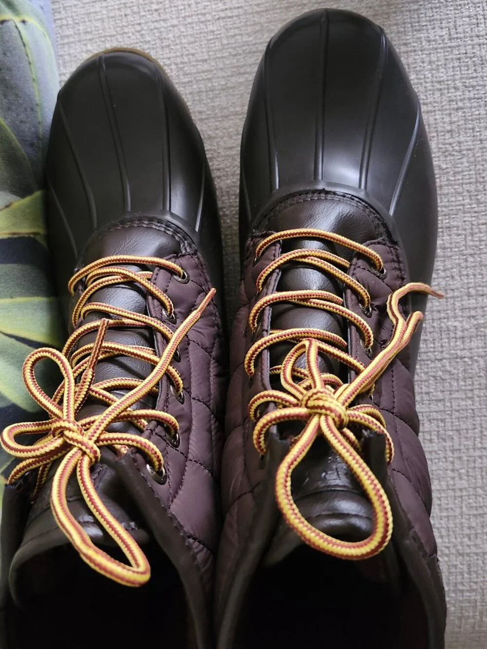 SPERRY Top-Sider Saltwater Quilted Nylon Duck Boots Brown Men's 11.5